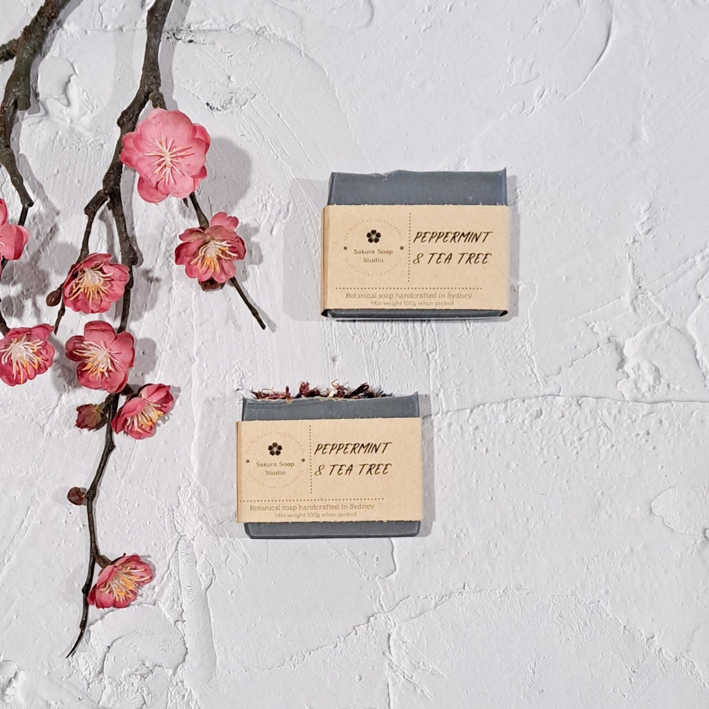 Peppermint & Tea Tree Soap Bar - Sakura Soap Studio